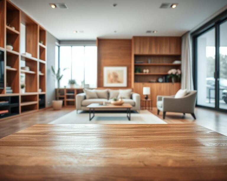 Houten accenten in een modern interieur
