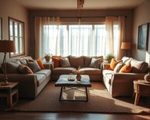 Sfeervolle woonkamer inrichten met warme tinten