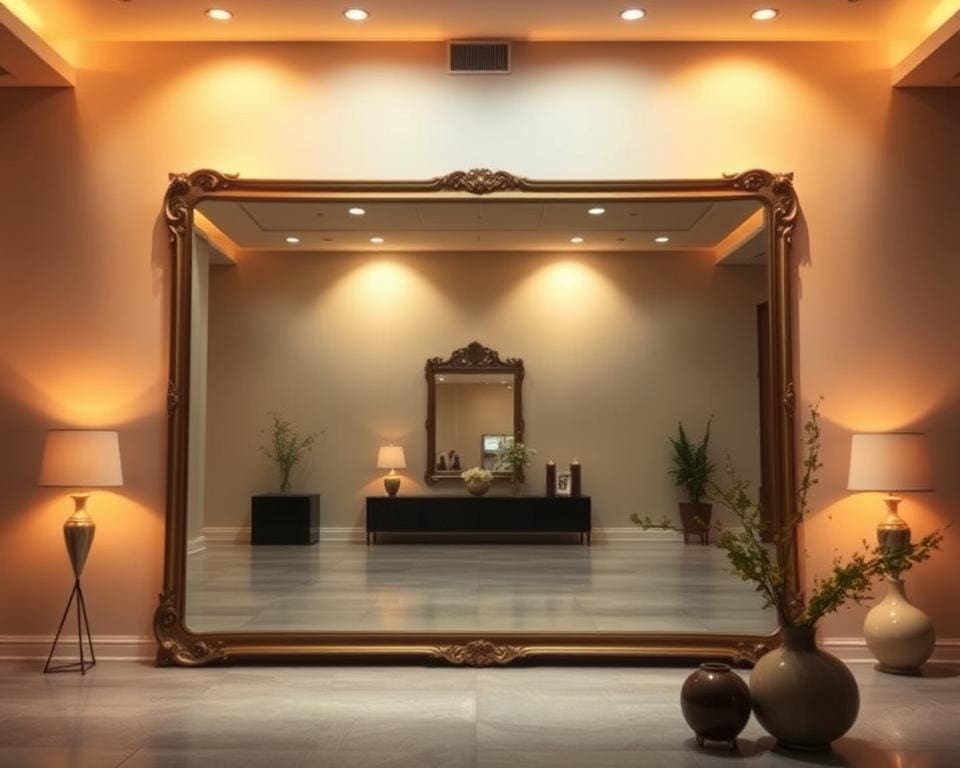 Wat maakt een spiegel groter dan hij is?