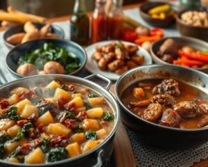 Welke combinaties geven traditionele gerechten pit?