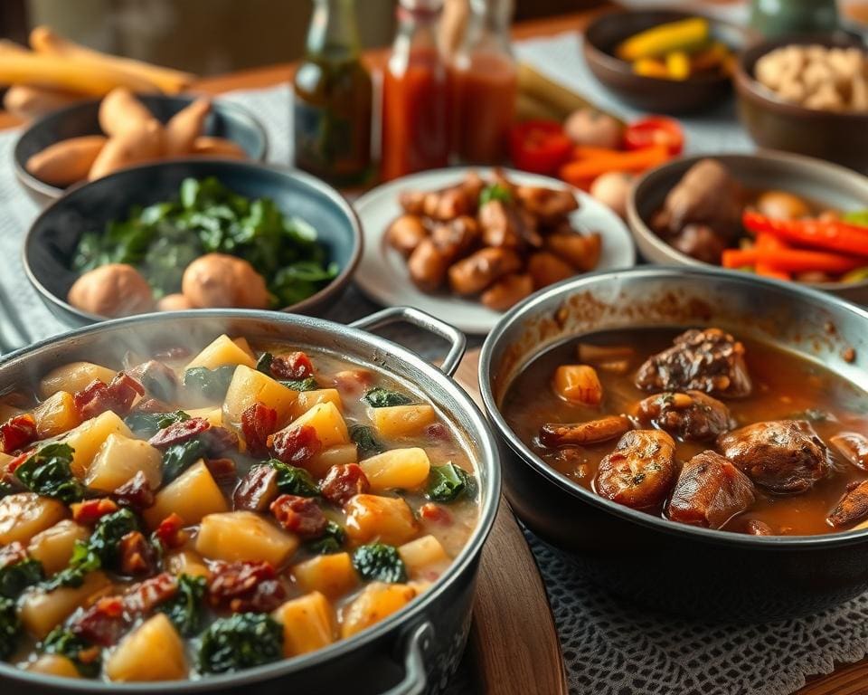 Welke combinaties geven traditionele gerechten pit?