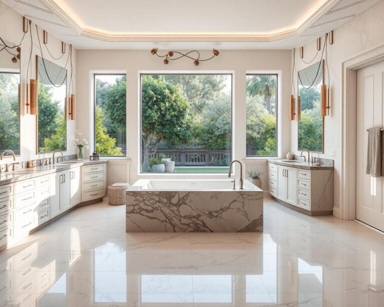 Hoe gebruik je marmer of steen in je badkamer?