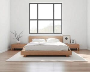 Hoe richt je een minimalistische slaapkamer in?
