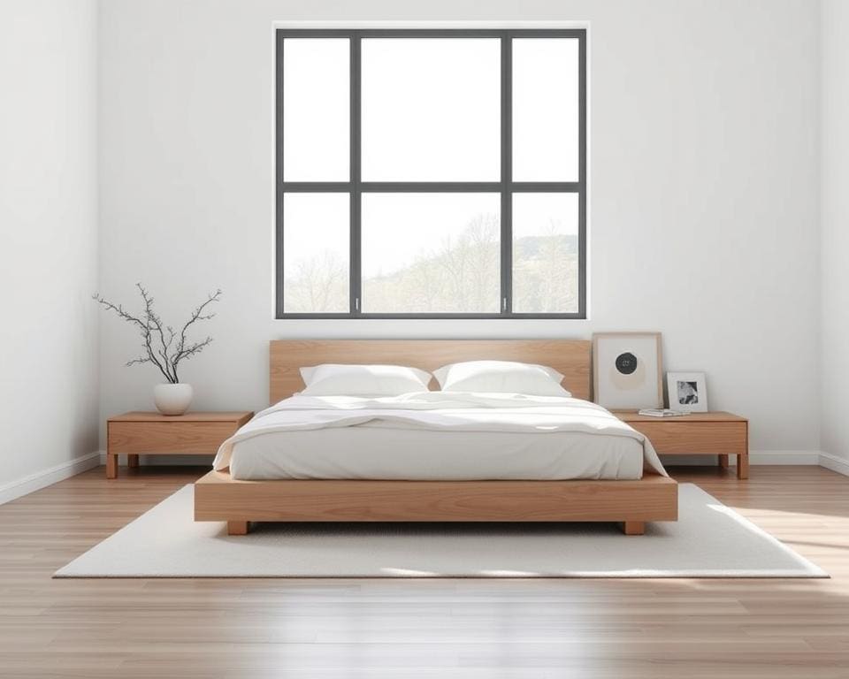 Hoe richt je een minimalistische slaapkamer in?