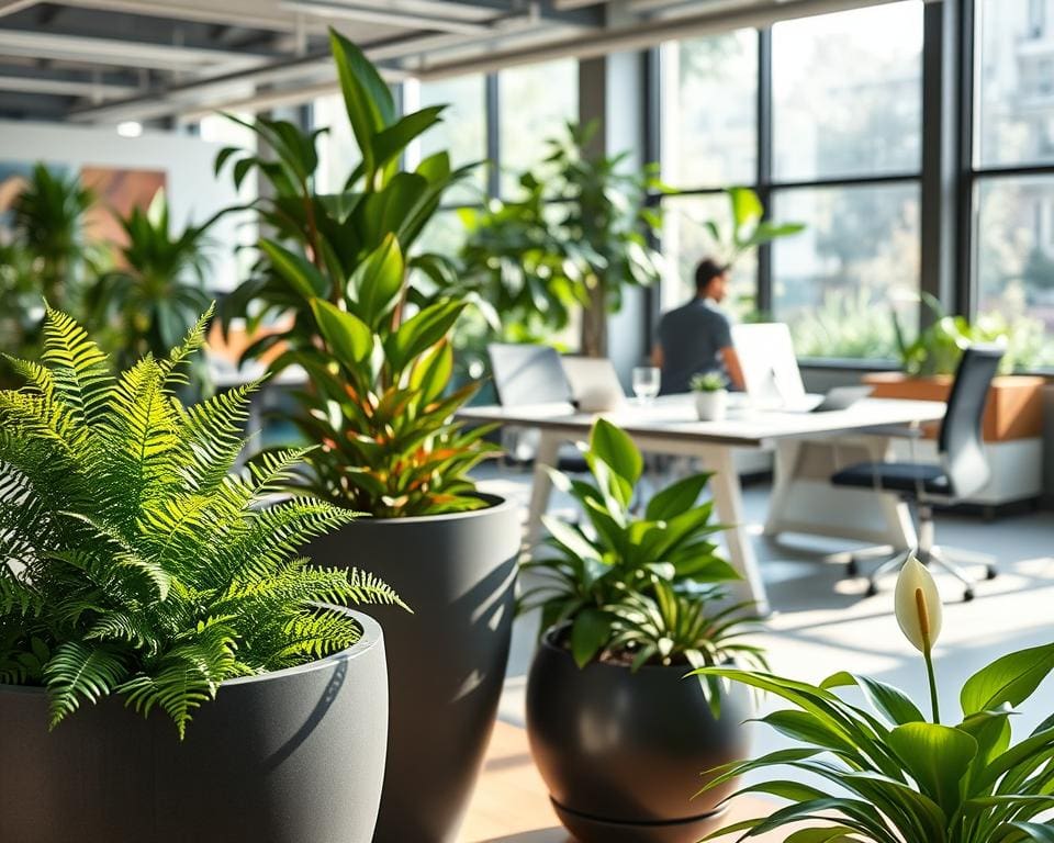 Plantenbakken voor groene kantoorinrichting