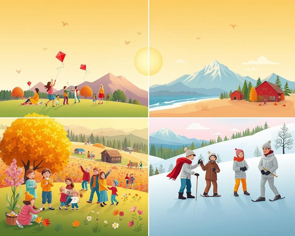 Welke activiteiten passen bij elk seizoen?