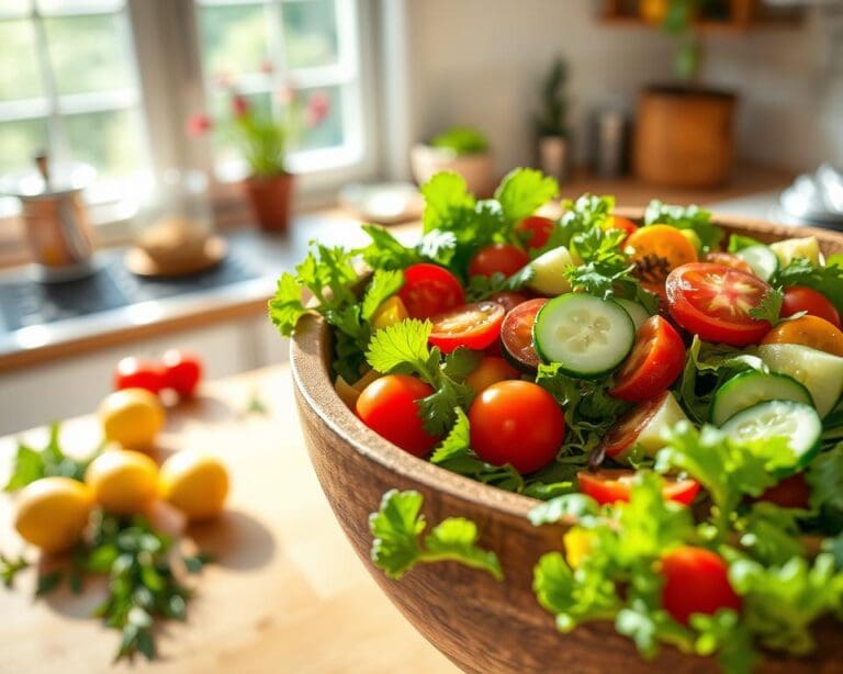 Hoe maak je een frisse zomerse salade?
