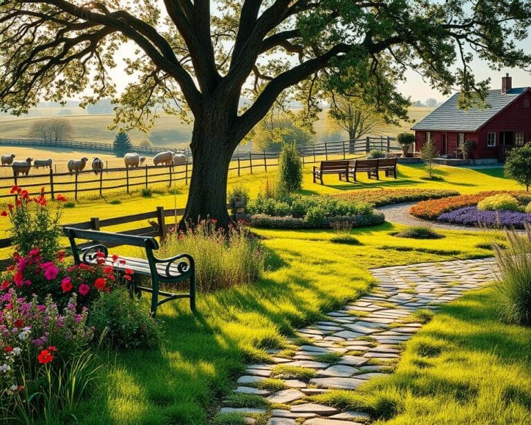 landelijke uitstraling tuin