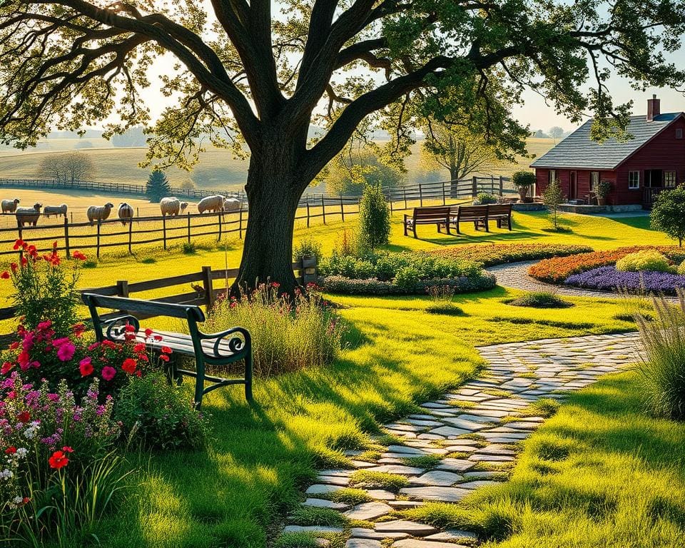 landelijke uitstraling tuin