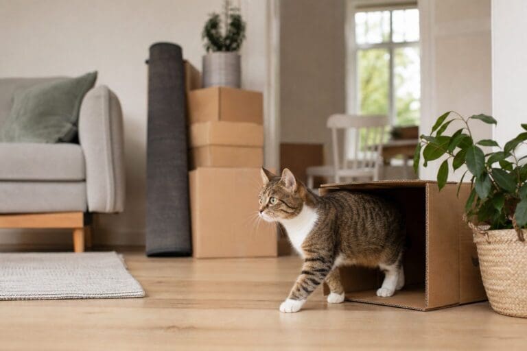 Een kat laten wennen aan een nieuw huis