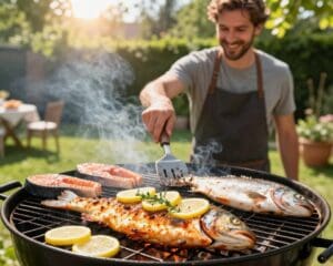 vis op de barbecue